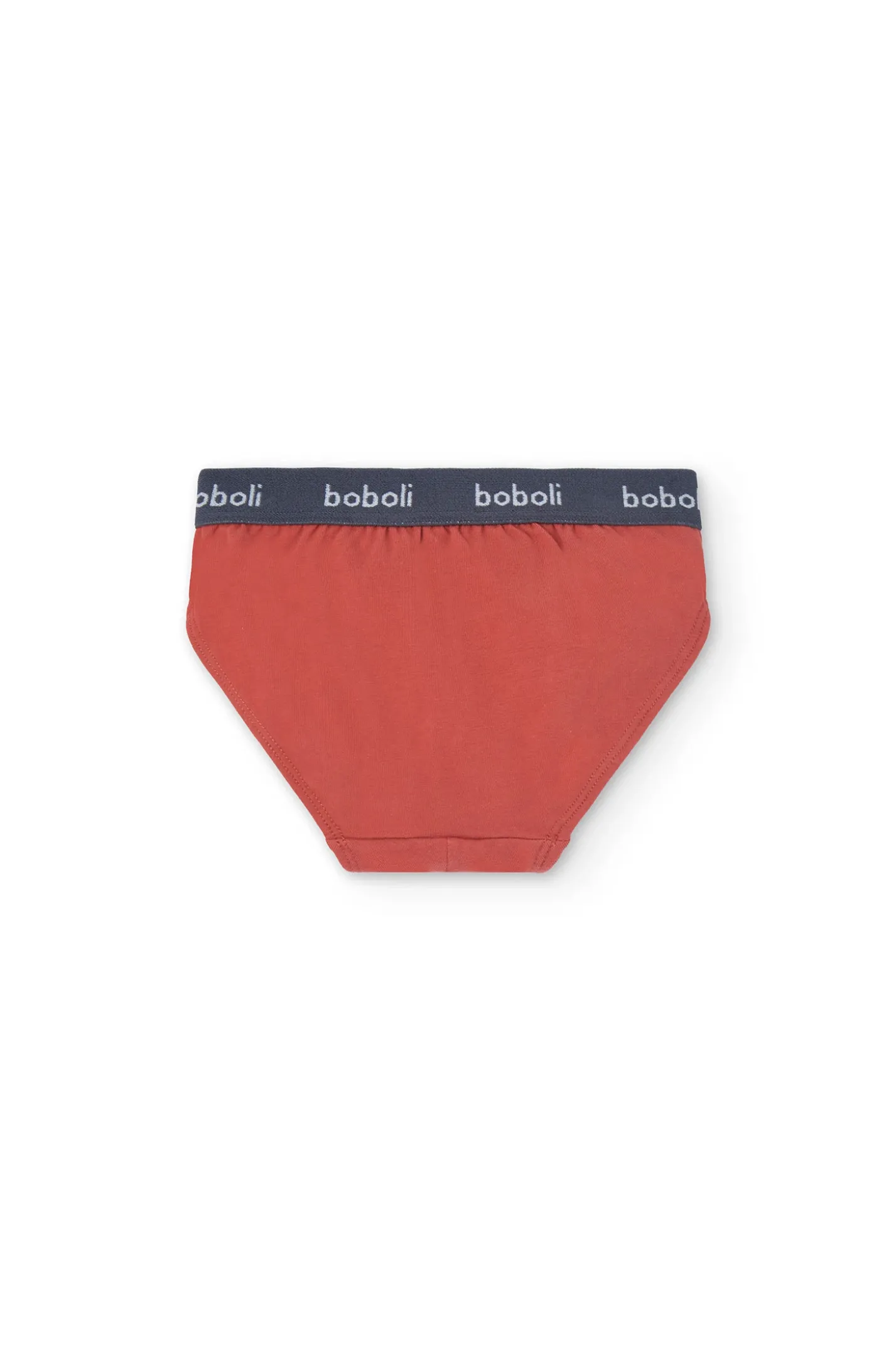 Pacco di 3 slip in maglia per bambino di colore arancione.