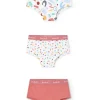 Pacco di slip in maglia per bambina con stampa