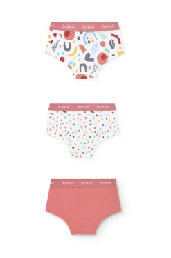 Pacco di slip in maglia per bambina con stampa