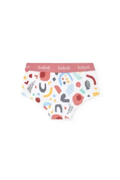 Pacco di slip in maglia per bambina con stampa