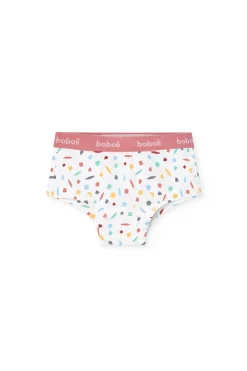 Pacco di slip in maglia per bambina con stampa