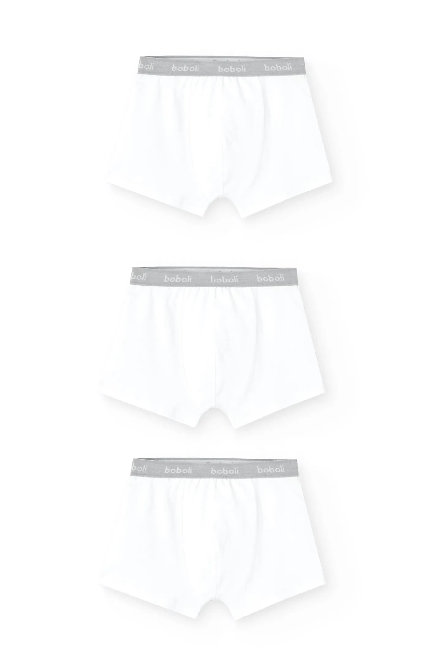 Pack da 3 boxer da ragazzo in bianco
