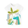 Pagliaccetto corto a maglia per bambino di colore bianco con stampa jungle time.