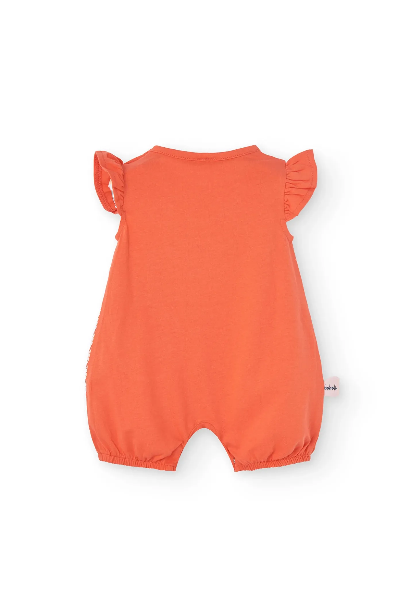 Pagliaccetto in maglia per neonata in colore rosso con design di coccinella.