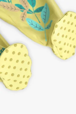 Pagliaccetto lavorato a maglia per neonato di colore verde