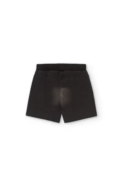 Pantalón felpa denim para bebé niño en negro