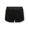 Pantaloncini di paillettes per bambina in colore nero