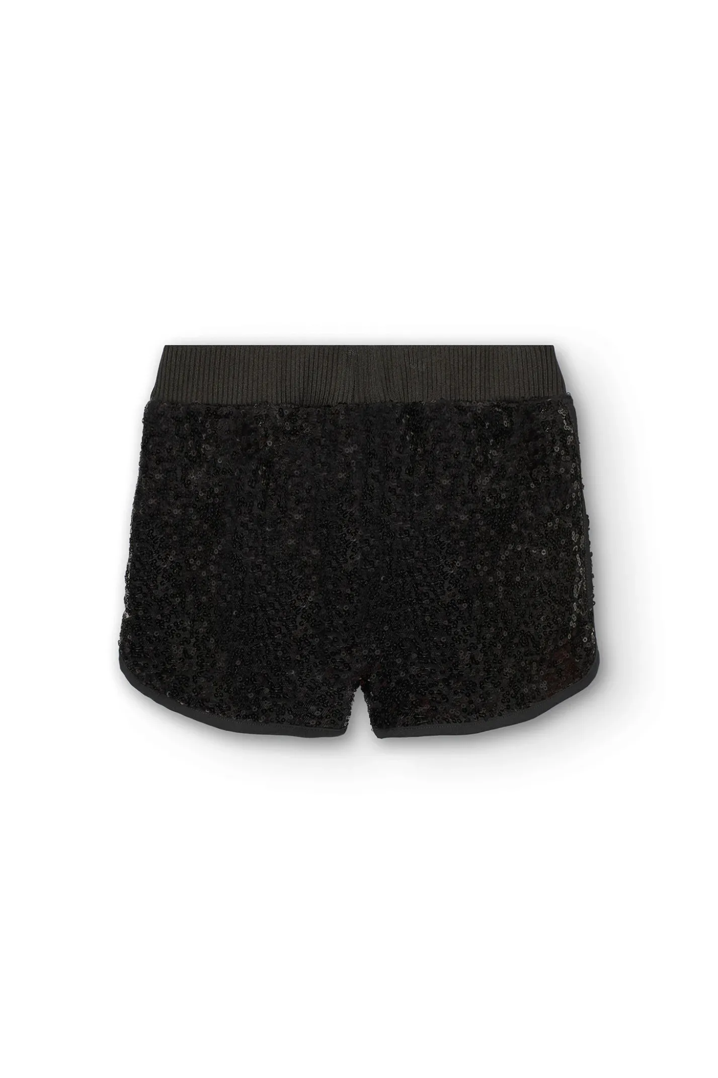 Pantaloncini di paillettes per bambina in colore nero