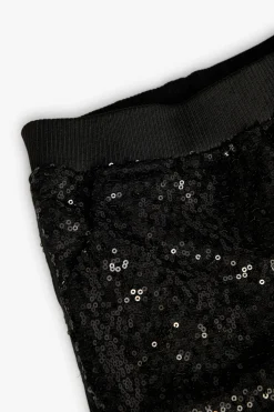 Pantaloncini di paillettes per bambina in colore nero