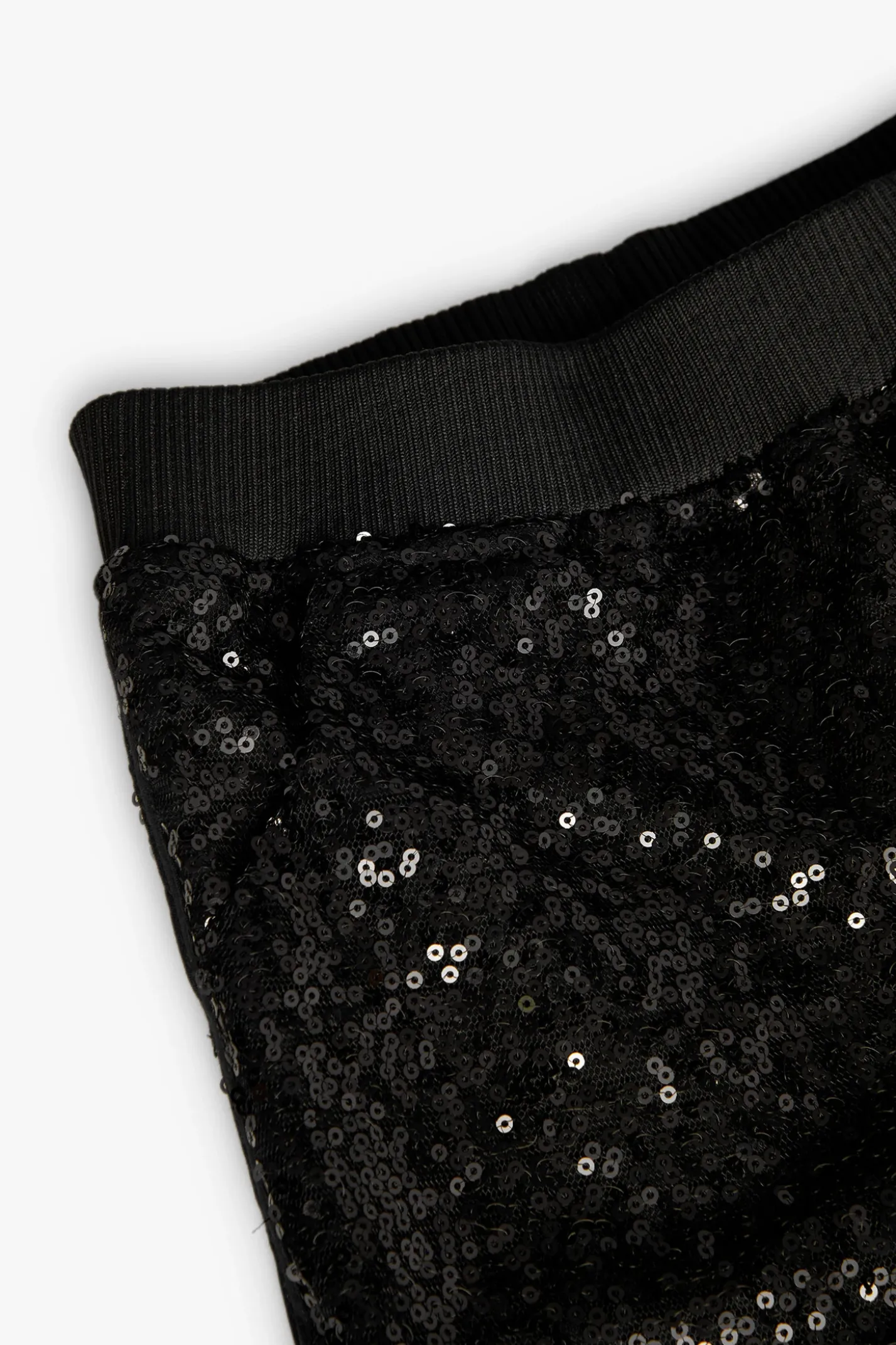 Pantaloncini di paillettes per bambina in colore nero
