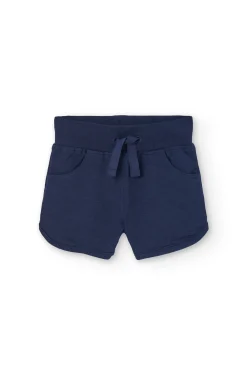 Pantaloncini in felpa per bebè in blu navy