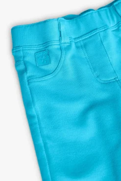 Pantalone di felpa per bambina in colore blu.