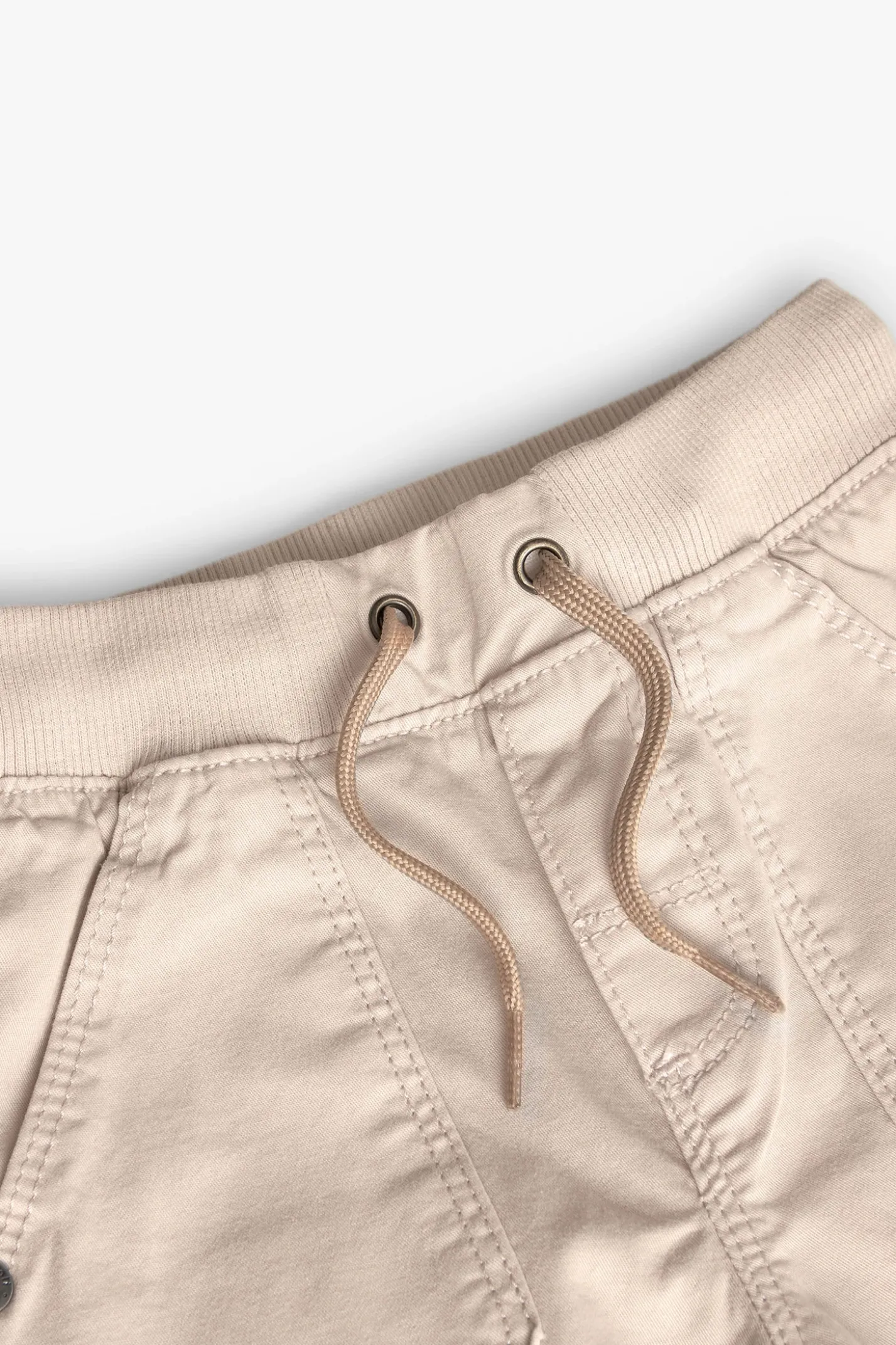 Pantalone in gabardine elasticizzata per bambino in beige