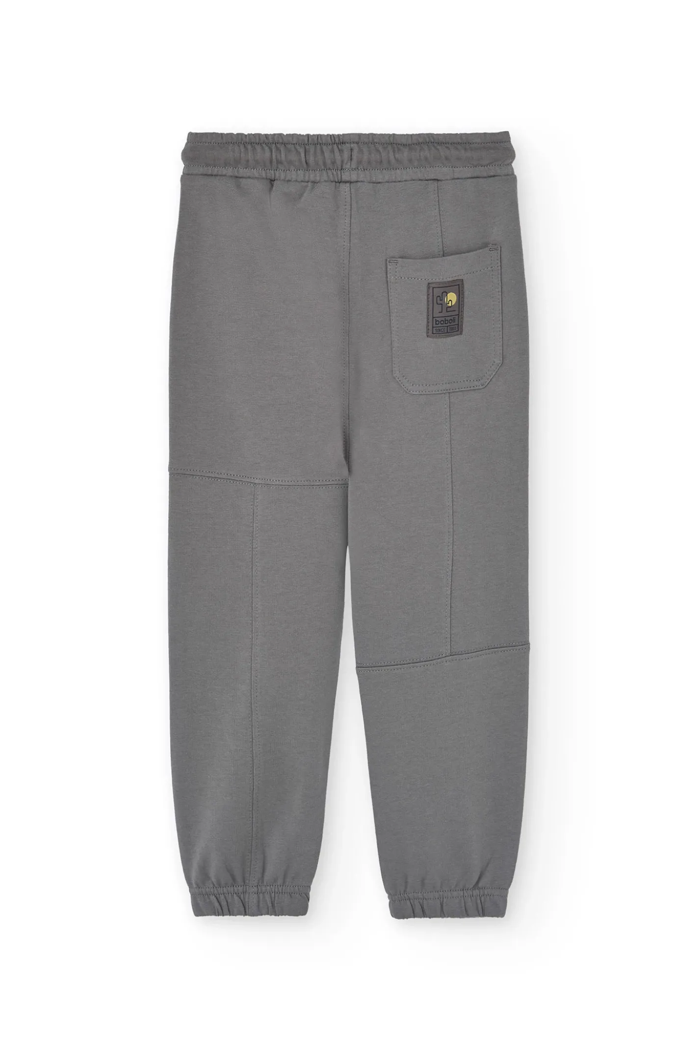 Pantalone jogger in felpa per bambino di colore grigio