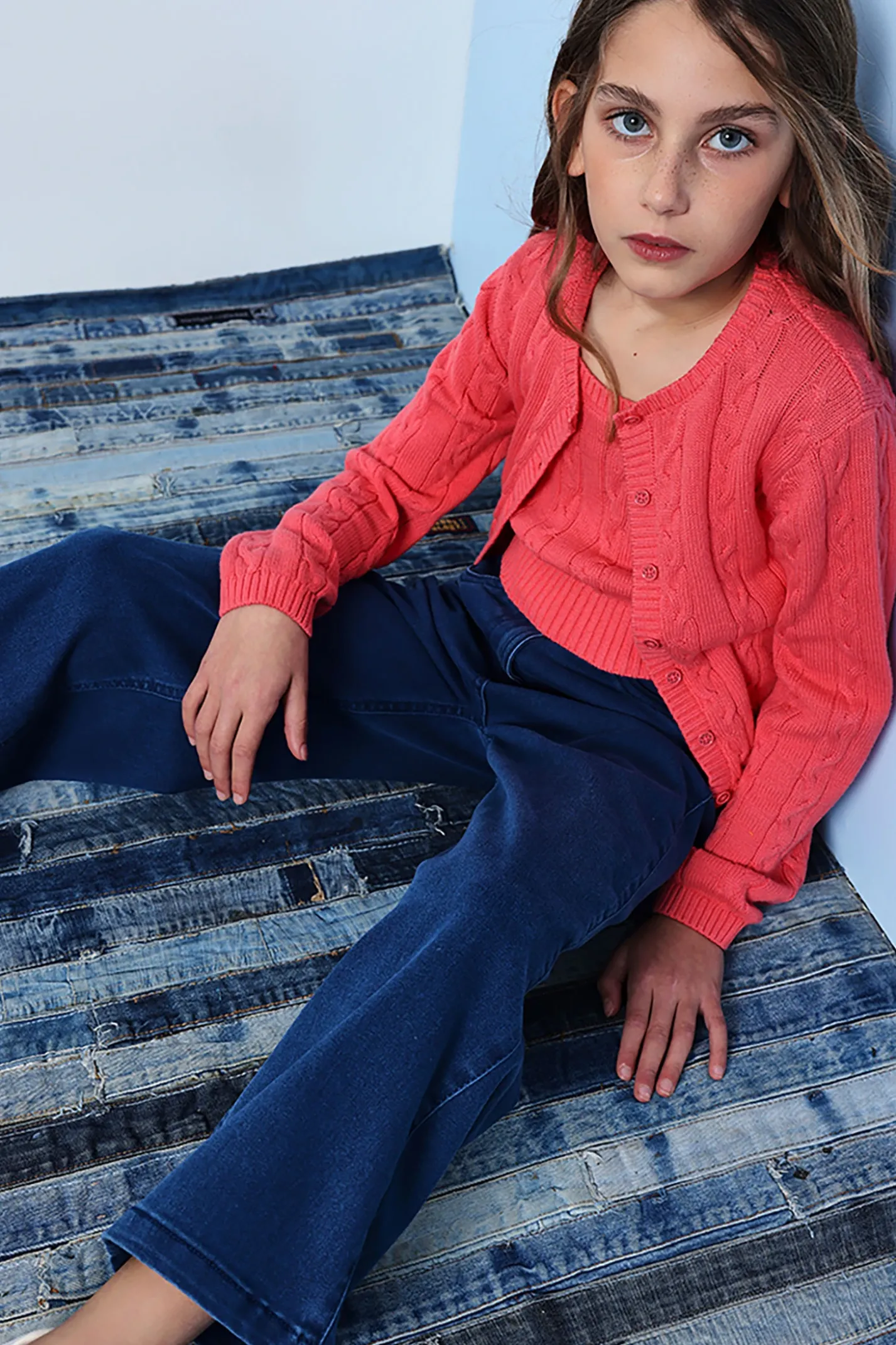 Pantaloni denim elastico per ragazza -BCI