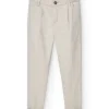 Pantaloni di lino per bambino in colore beige.