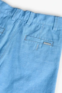 Pantaloni di lino per bambino in colore azzurro cielo