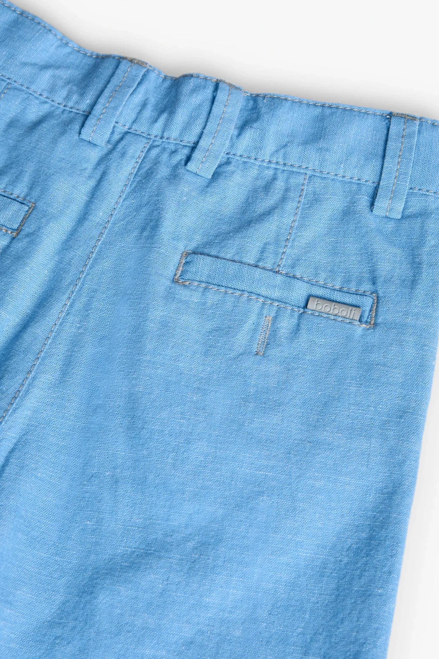 Pantaloni di lino per bambino in colore azzurro cielo
