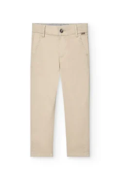 Pantaloni di raso per bambino in colore beige