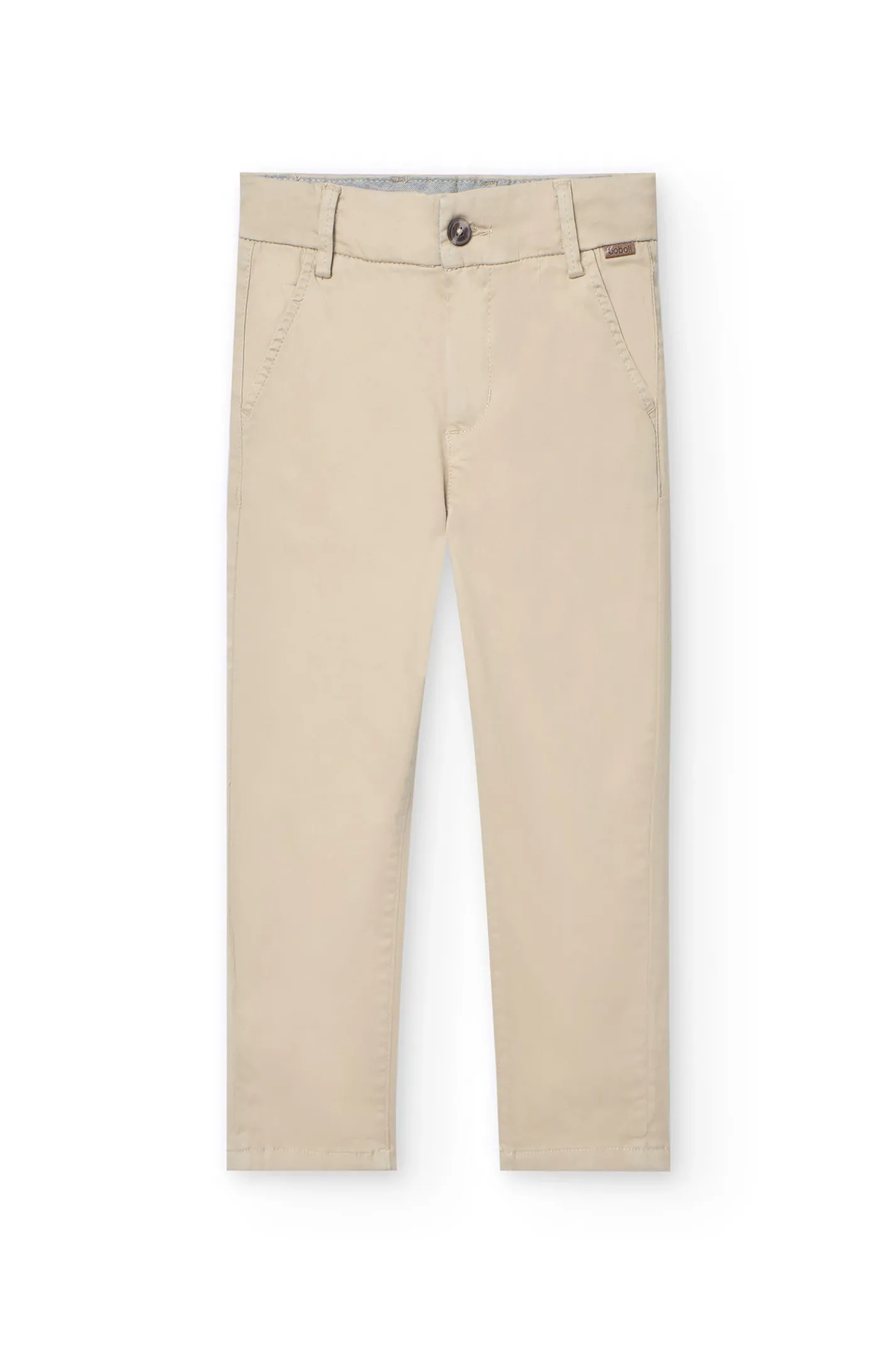 Pantaloni di raso per bambino in colore beige