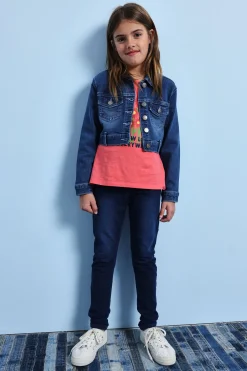 Pantaloni felpati denim per ragazza