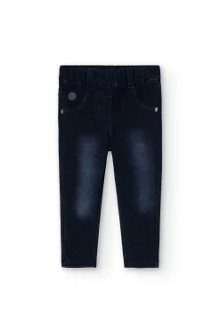 Pantaloni felpati denim per bimba