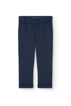 Pantaloni in maglia per bambino di colore blu navy