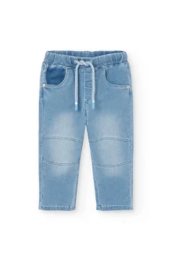 Pantaloni in maglia per neonato in colore bleach