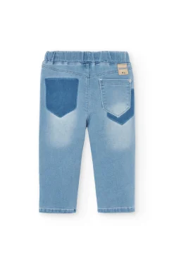 Pantaloni in maglia per neonato in colore bleach