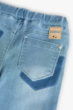 Pantaloni in maglia per neonato in colore bleach