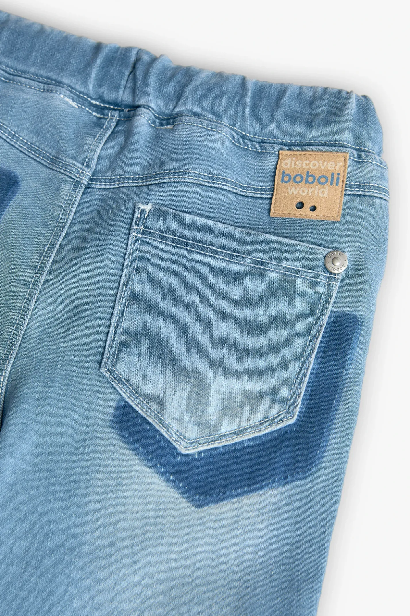 Pantaloni in maglia per neonato in colore bleach