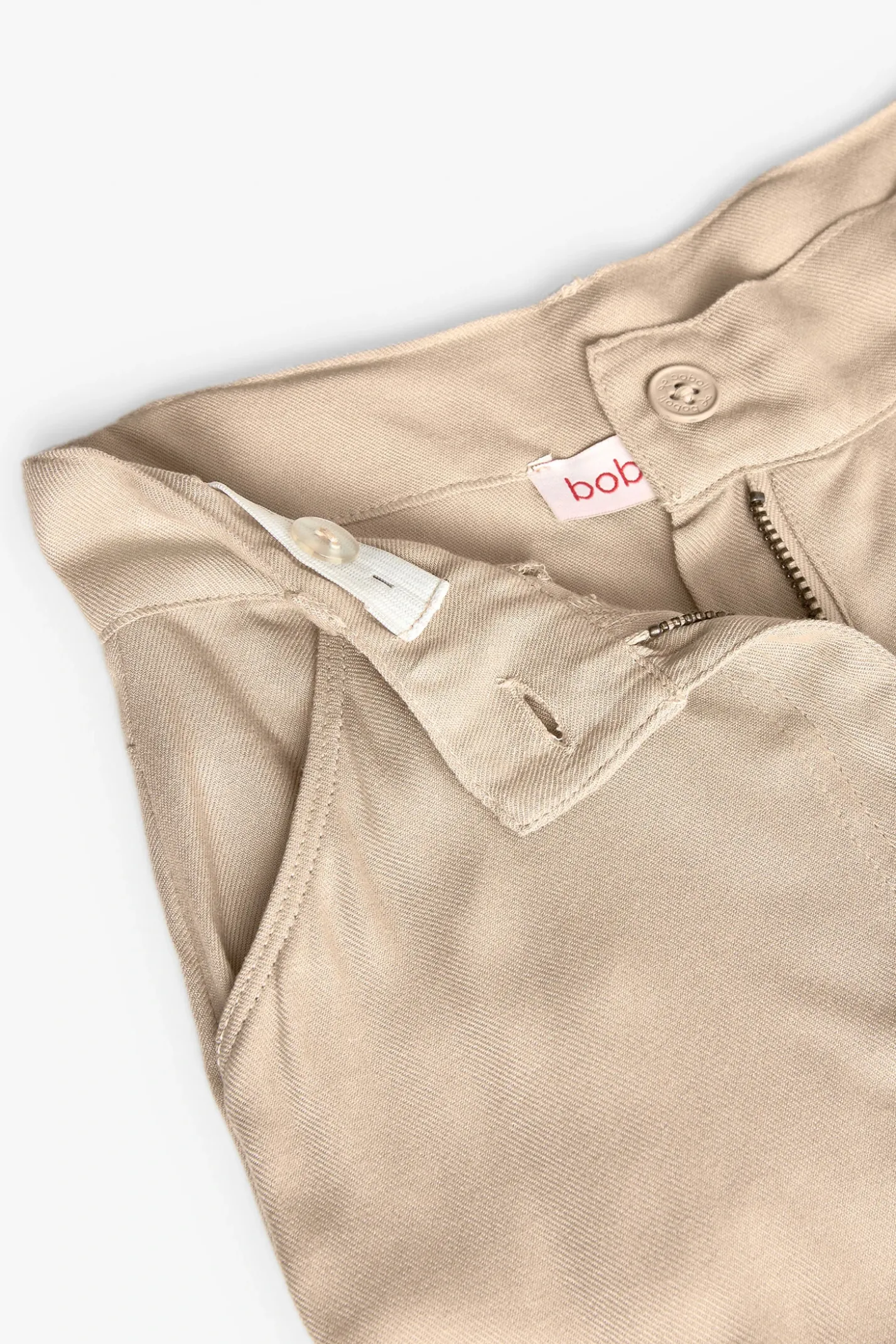 Pantaloni in twill per bambina di colore beige