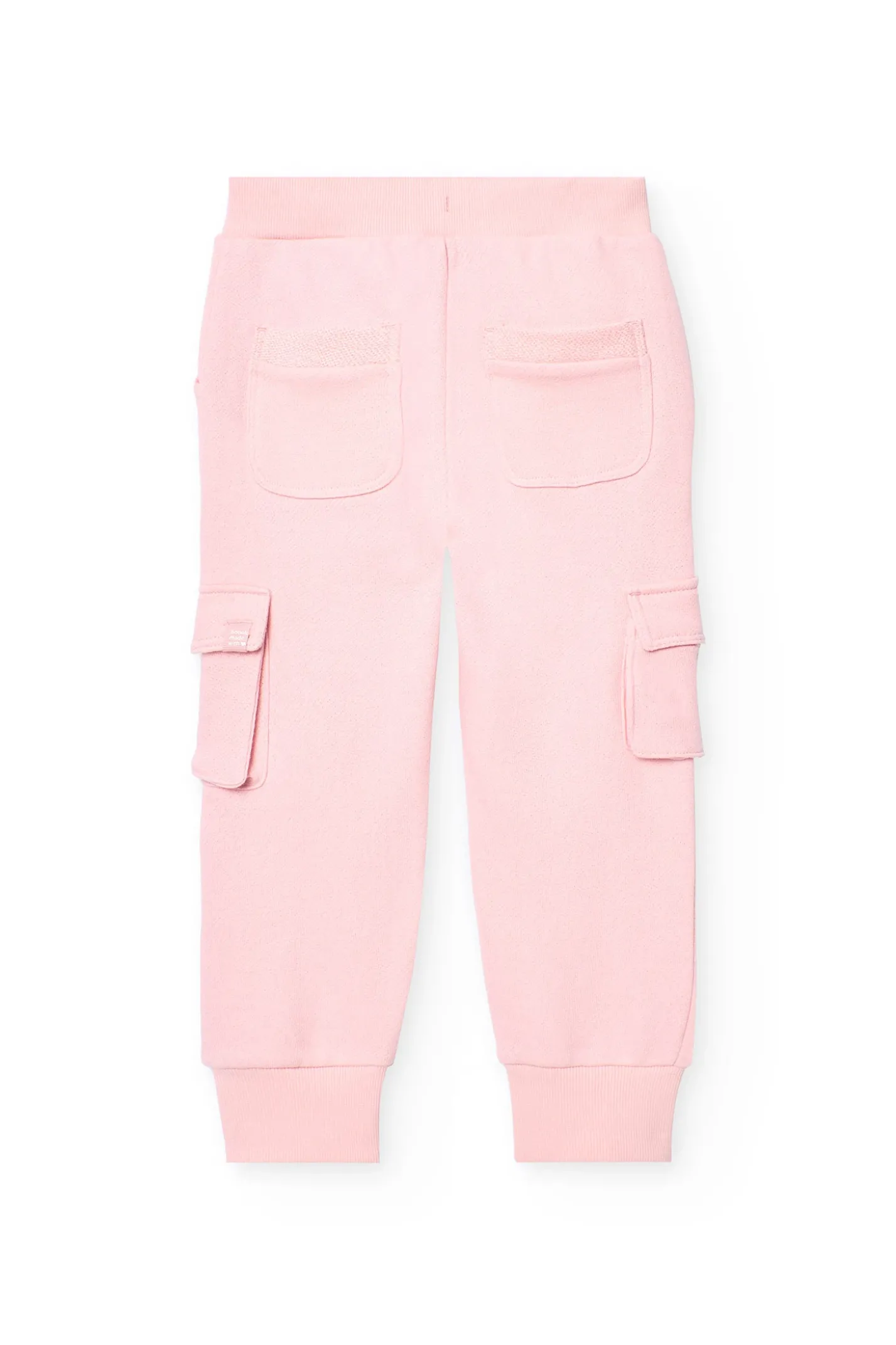 Pantaloni jogger in felpa per bambina di colore rosa