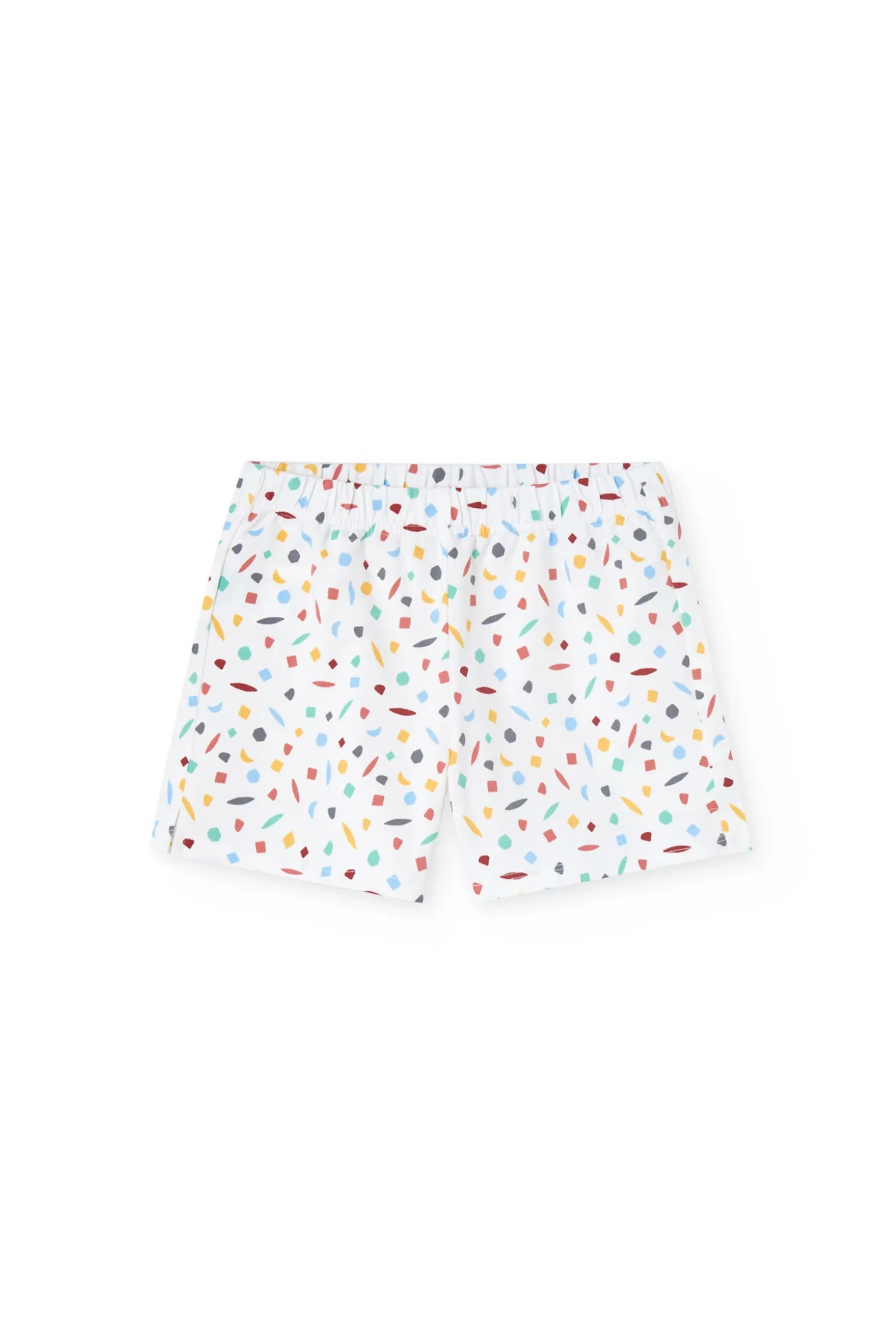 Pigiama a bretelle in maglia per bambina con stampa multicolore