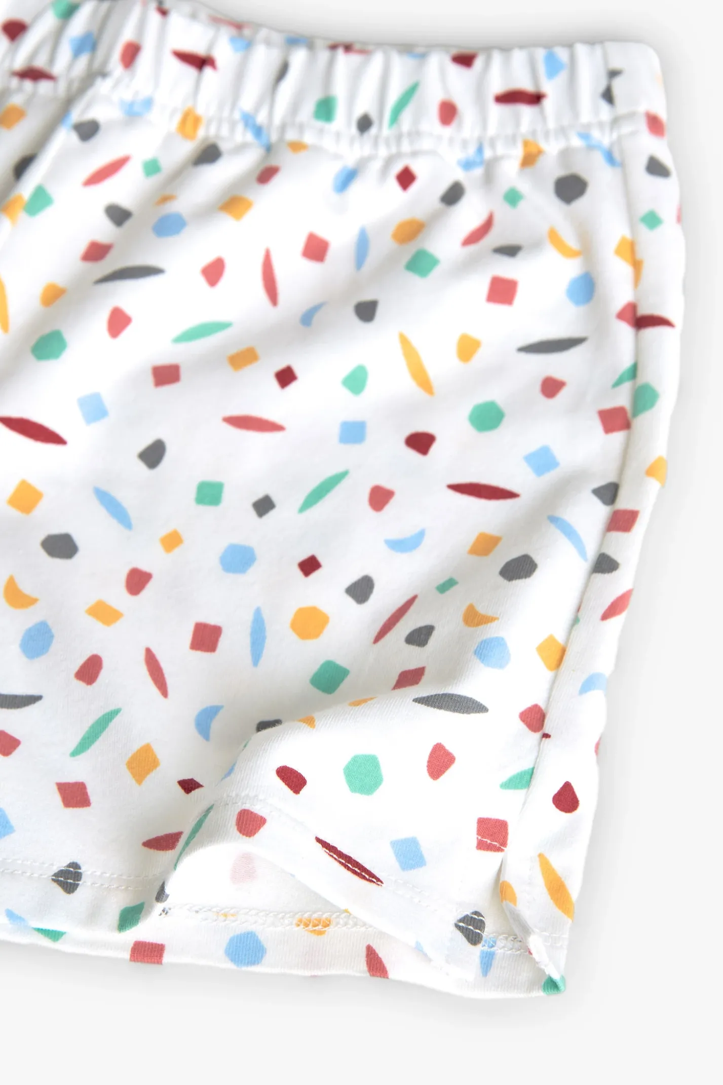Pigiama a bretelle in maglia per bambina con stampa multicolore