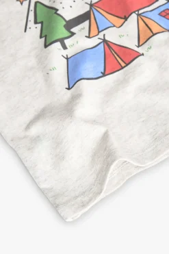 Pigiama corto in maglia per bambino di colore arancione