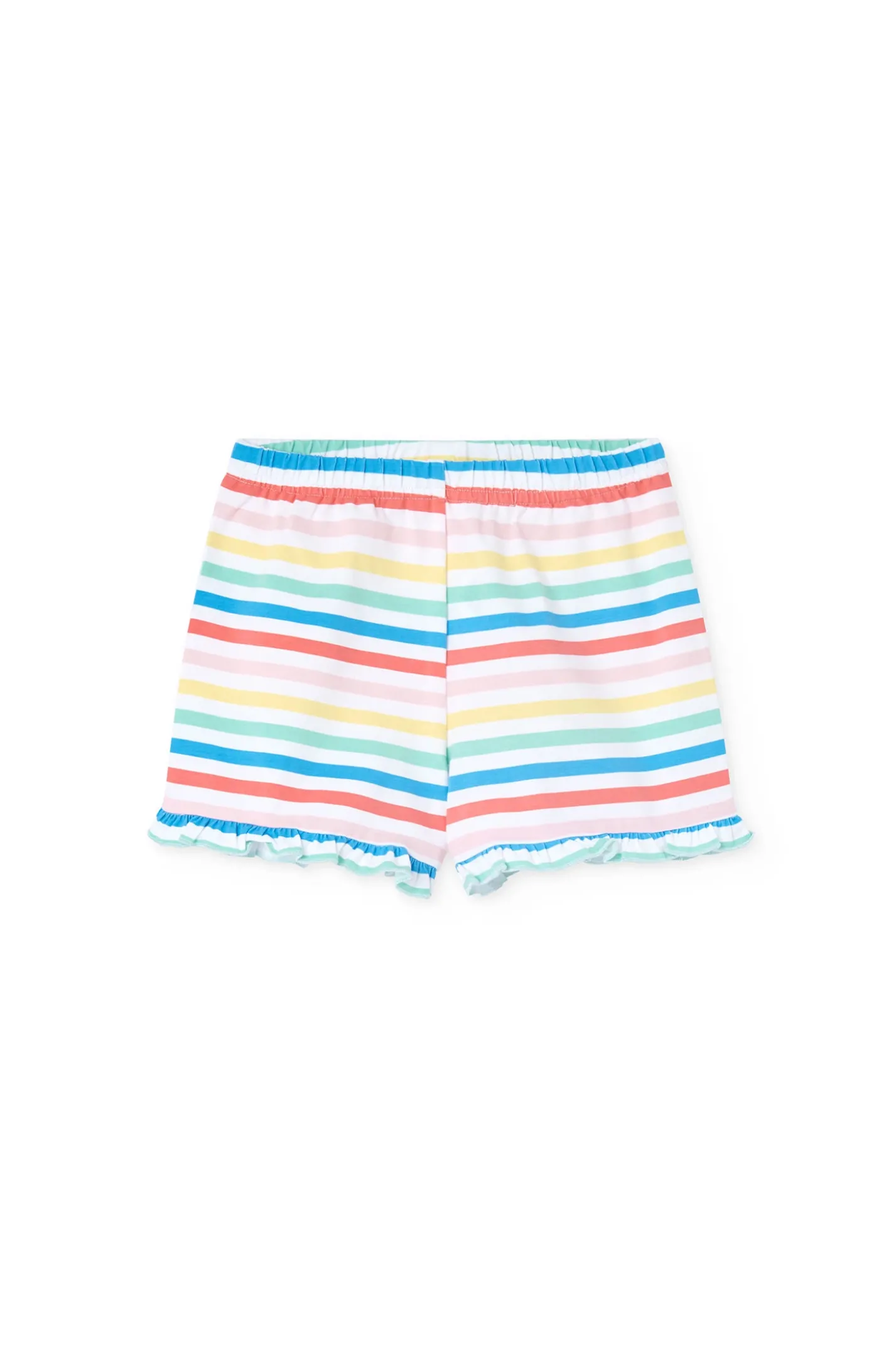 Pigiama di maglia senza maniche per bambina di colore bianco
