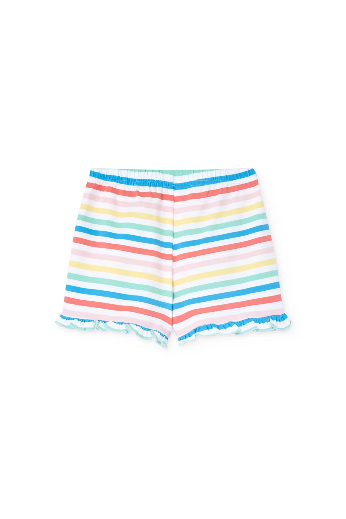 Pigiama di maglia senza maniche per bambina di colore bianco