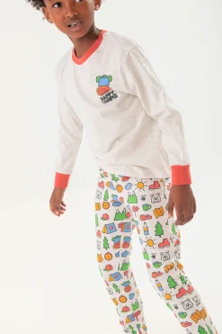 Pigiama in maglia per bambino con stampa
