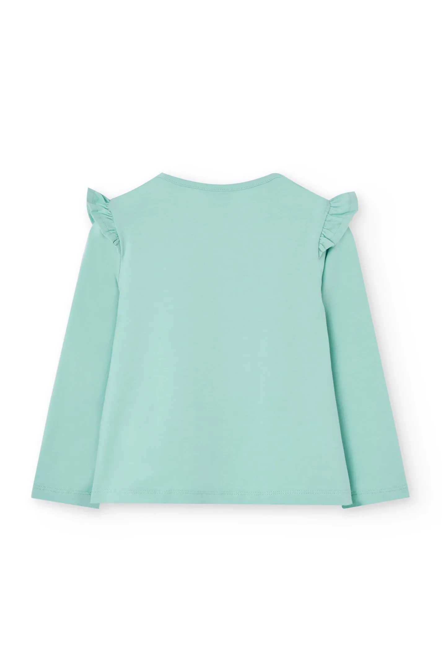Pigiama in maglia per bambina di colore verde