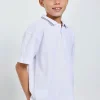 Polo in piqué da bambino colore bianco