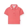 Polo in piqué per neonato di colore rosso