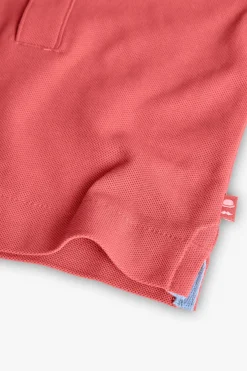Polo in piqué per neonato di colore rosso