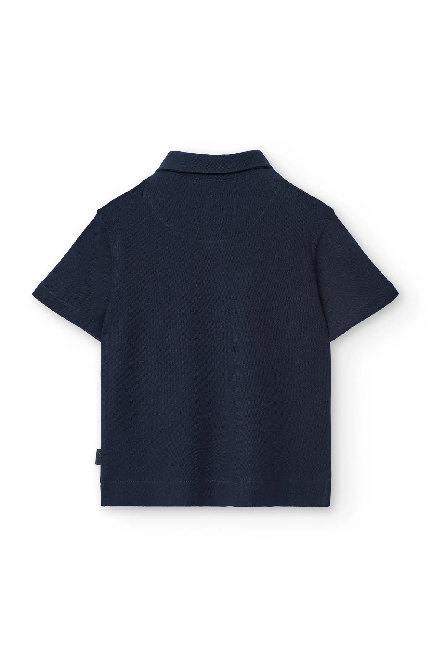 Polo piqué per bambino in colore blu navy