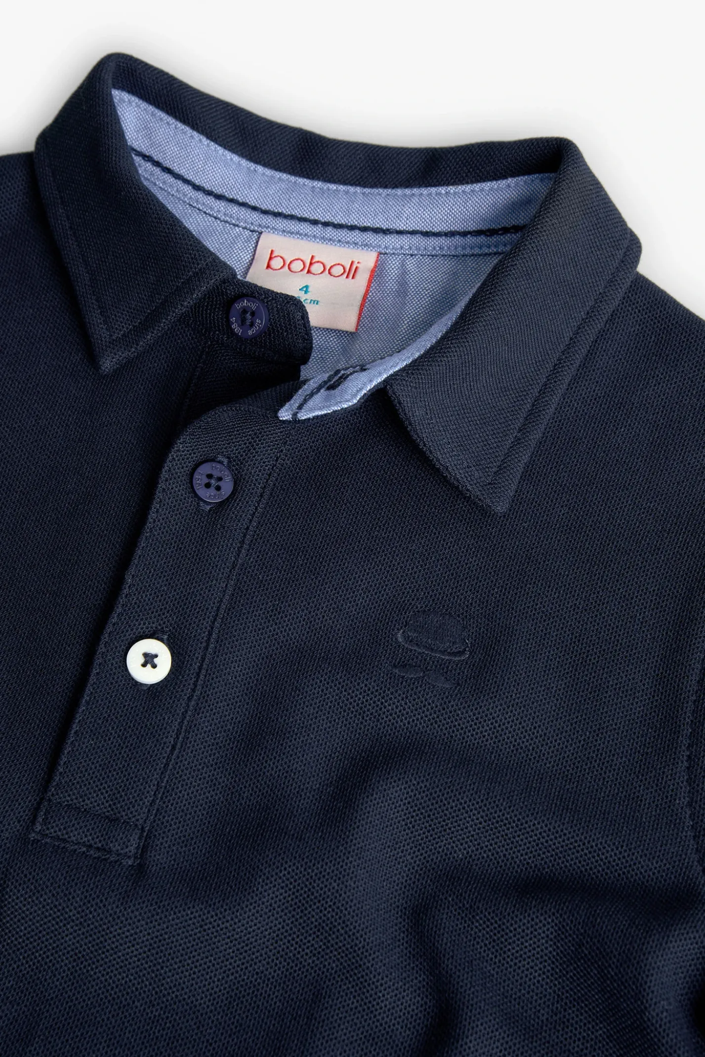 Polo piqué per bambino in colore blu navy