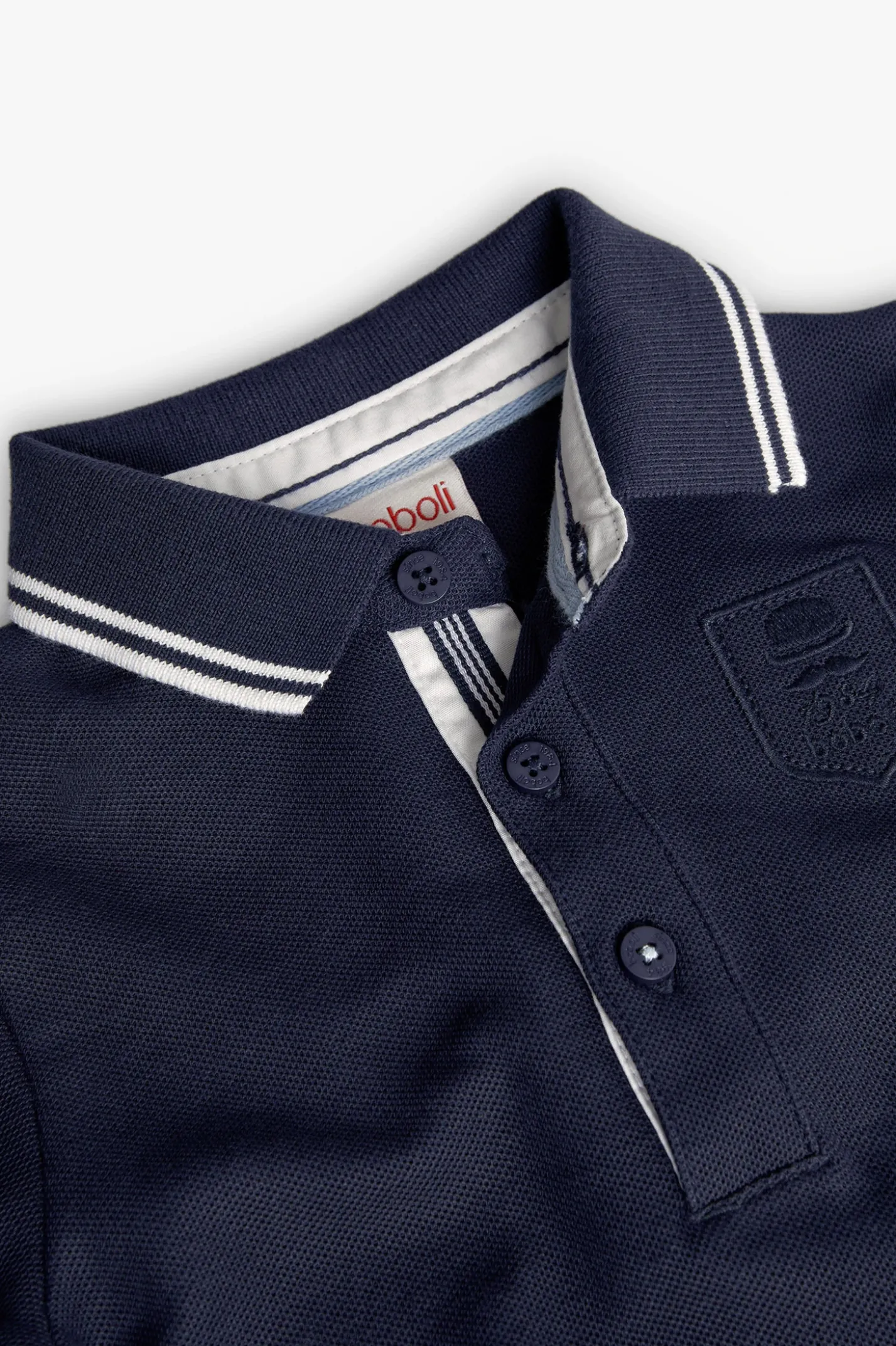 Polo piqué per bambino in colore blu navy