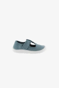 Sandali in tela blu