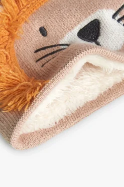 Sciarpa a maglia per neonato in colore beige