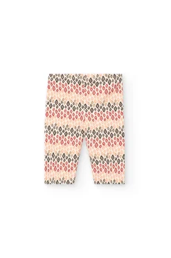 Set composto da maglietta e pantalone a maglia per neonata in colore salmone.
