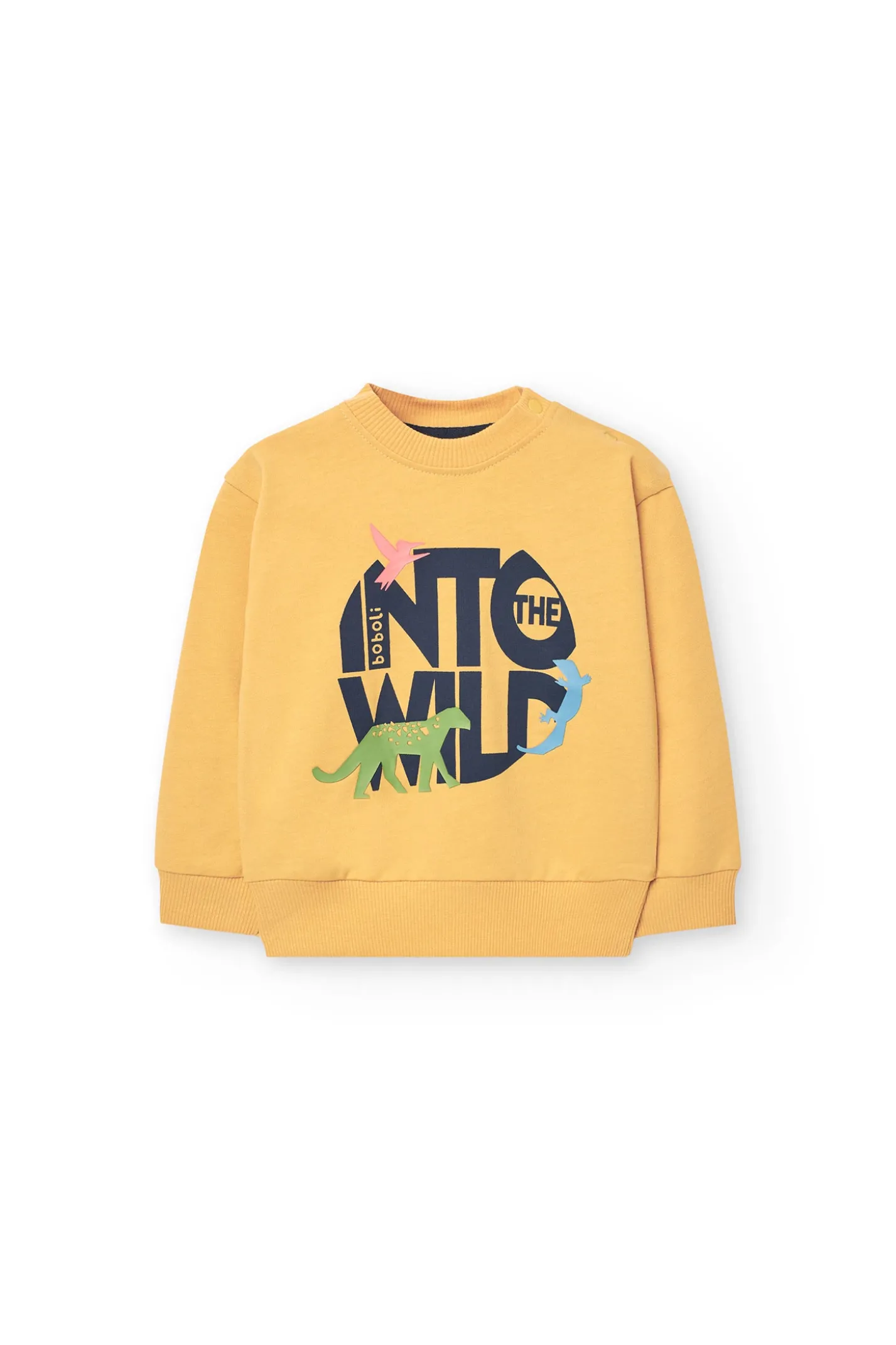 Set di felpa e pantalone in maglia per neonato di colore giallo